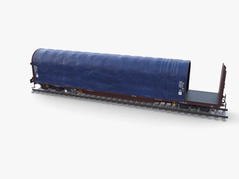 सीएफआर स्लाइडिंग टार्प रेल कार v4 3D मॉडल