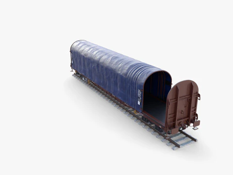 सीएफआर स्लाइडिंग टार्प रेल कार v4 3D मॉडल