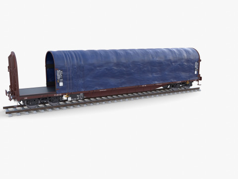 CFR Sliding Tarp Rail Car v4 Modelo 3D