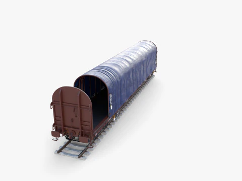 सीएफआर स्लाइडिंग टार्प रेल कार v4 3D मॉडल