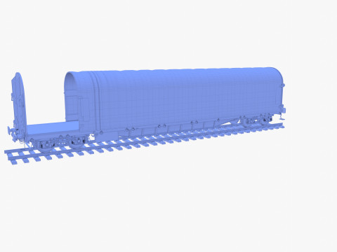 CFR Sliding Tarp Rail Car v4 Modelo 3D