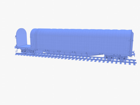 CFR Sliding Tarp Rail Car v4 Modelo 3D