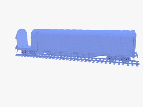 सीएफआर स्लाइडिंग टार्प रेल कार v4 3D मॉडल