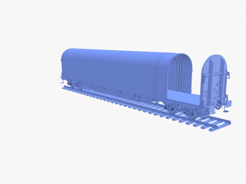 CFR Sliding Tarp Rail Car v4 Modelo 3D