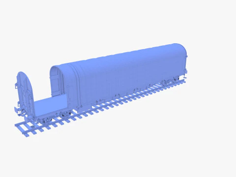 सीएफआर स्लाइडिंग टार्प रेल कार v4 3D मॉडल