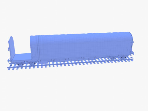 CFR Sliding Tarp Rail Car v4 Modelo 3D