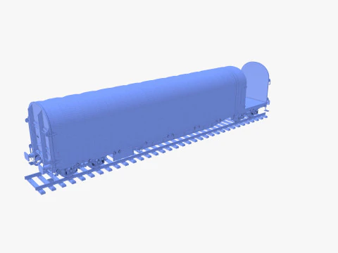 सीएफआर स्लाइडिंग टार्प रेल कार v4 3D मॉडल