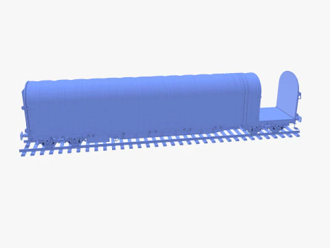 सीएफआर स्लाइडिंग टार्प रेल कार v4 3D मॉडल