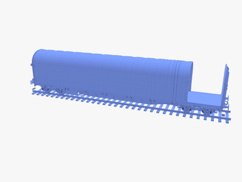 CFR Sliding Tarp Rail Car v4 Modelo 3D