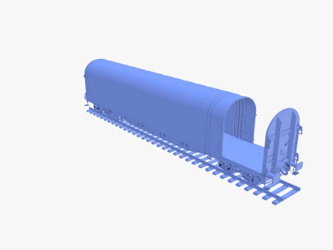 सीएफआर स्लाइडिंग टार्प रेल कार v4 3D मॉडल
