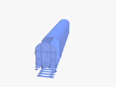 सीएफआर स्लाइडिंग टार्प रेल कार v4 3D मॉडल