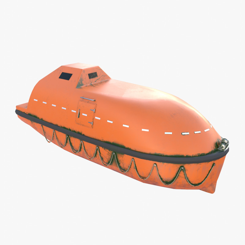 Life boat V1 Model 3D .c4d .max .obj .3ds .fbx .stl .blend 