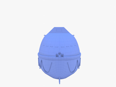 Life boat with interior V1 3D Model