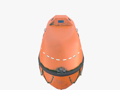 Life boat with interior v2 3D Модель