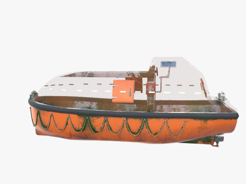 Life boat with interior v2 3D Модель