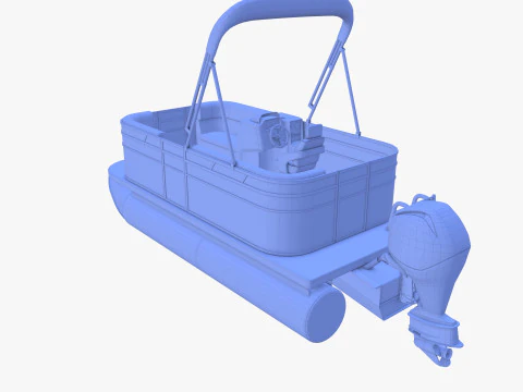 Pontoon Boat v1 3D Model