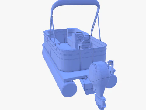 Pontoon Boat v1 3D Model