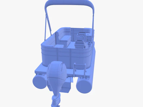 Pontoon Boat v1 3D Model