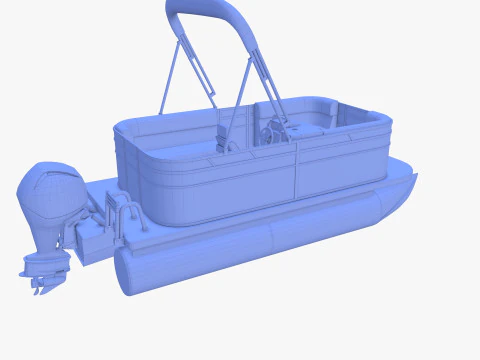 Pontoon Boat v1 3D Model