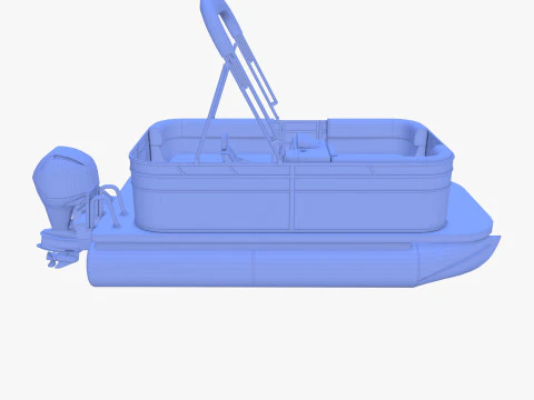 Pontoon Boat v1 3D Model