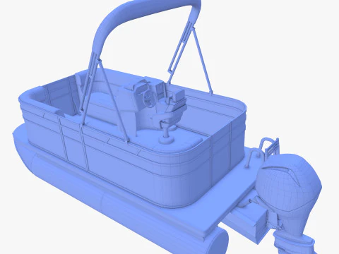 Pontoon Boat v1 3D Model