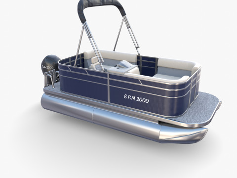Pontoon Boat v1 3Dモデル