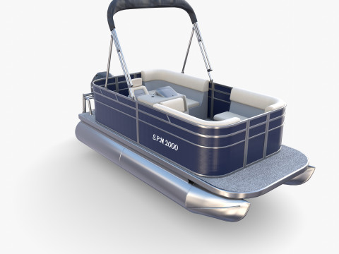 Pontoon Boat v1 3Dモデル
