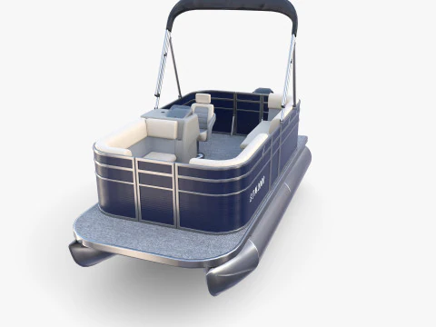 Pontoon Boat v1 3D Model