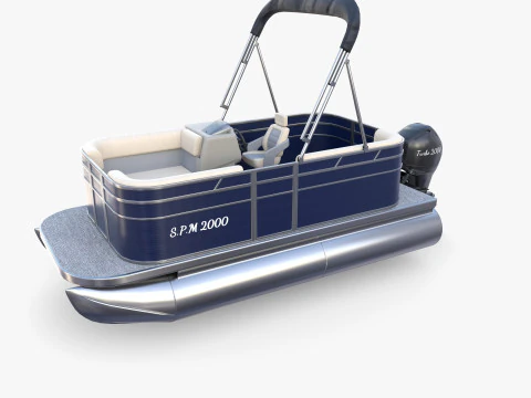 Pontoon Boat v1 3D Model