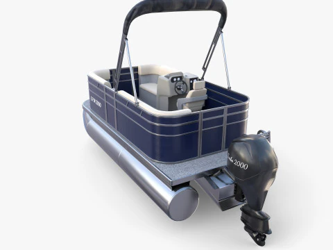 Pontoon Boat v1 3D Model