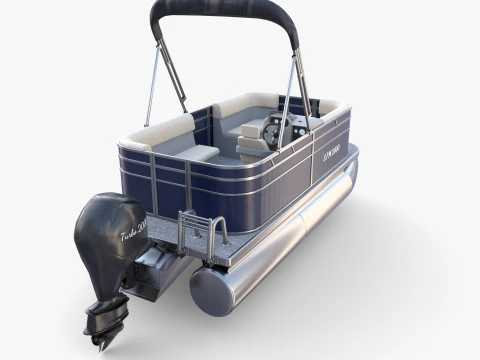 Pontoon Boat v1 3D Model