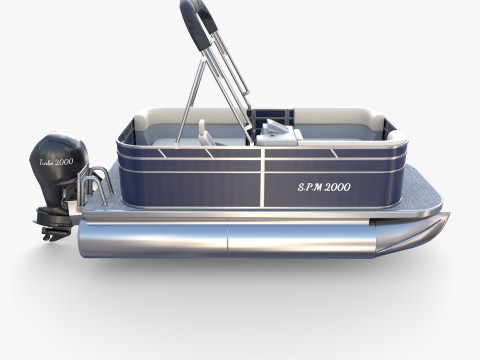Pontoon Boat v1 3Dモデル