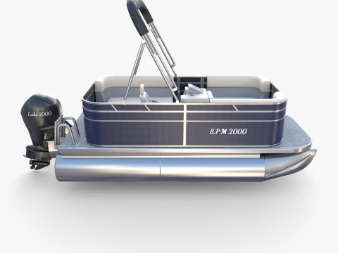 Pontoon Boat v1 3D Model