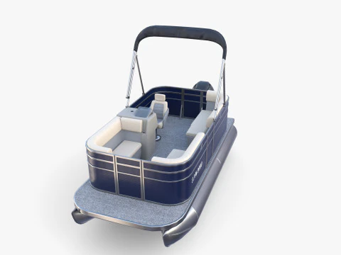 Pontoon Boat v1 3D Model