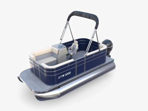 Pontoon Boat v1 3D Model