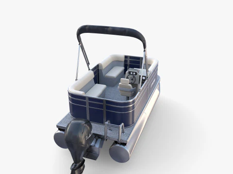 Pontoon Boat v1 3D Model