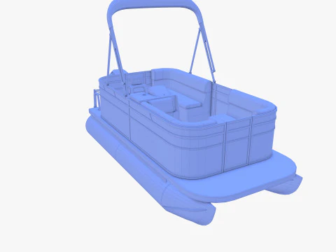 Pontoon Boat v1 3D Model