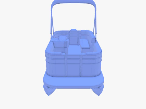 Pontoon Boat v1 3D Model