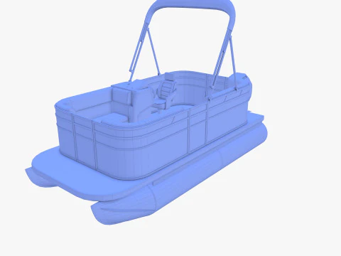 Pontoon Boat v1 3D Model