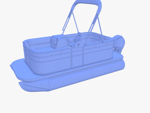 Pontoon Boat v1 3D Model