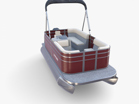 Pontoon Boat v2 3D Model