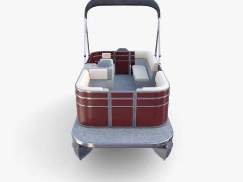 Pontoon Boat v2 3D Model