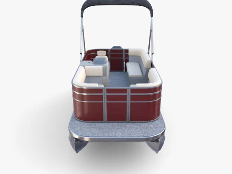 Pontoon Boat v2 3D Model