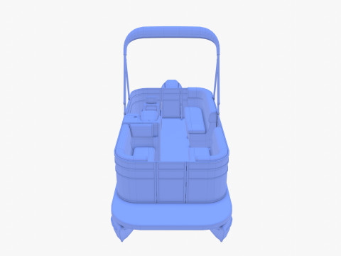Pontoon Boat v2 3D Model