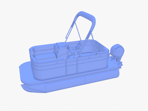 Pontoon Boat v2 3D Model