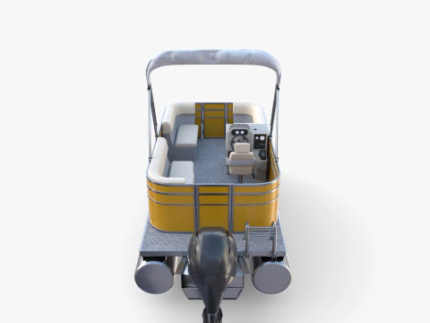 Pontoon Boat v2 3D Model