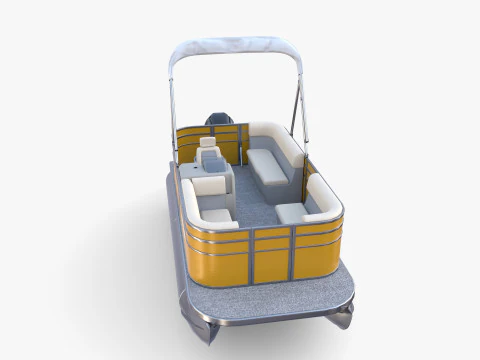 Pontoon Boat v2 3D Model
