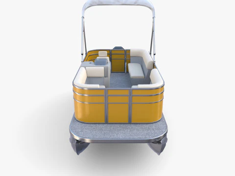 Pontoon Boat v2 3D Model