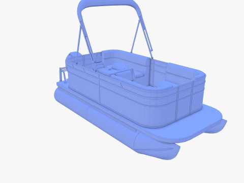 Pontoon Boat v2 Modelo 3D