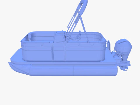 Pontoon Boat v2 3D Model